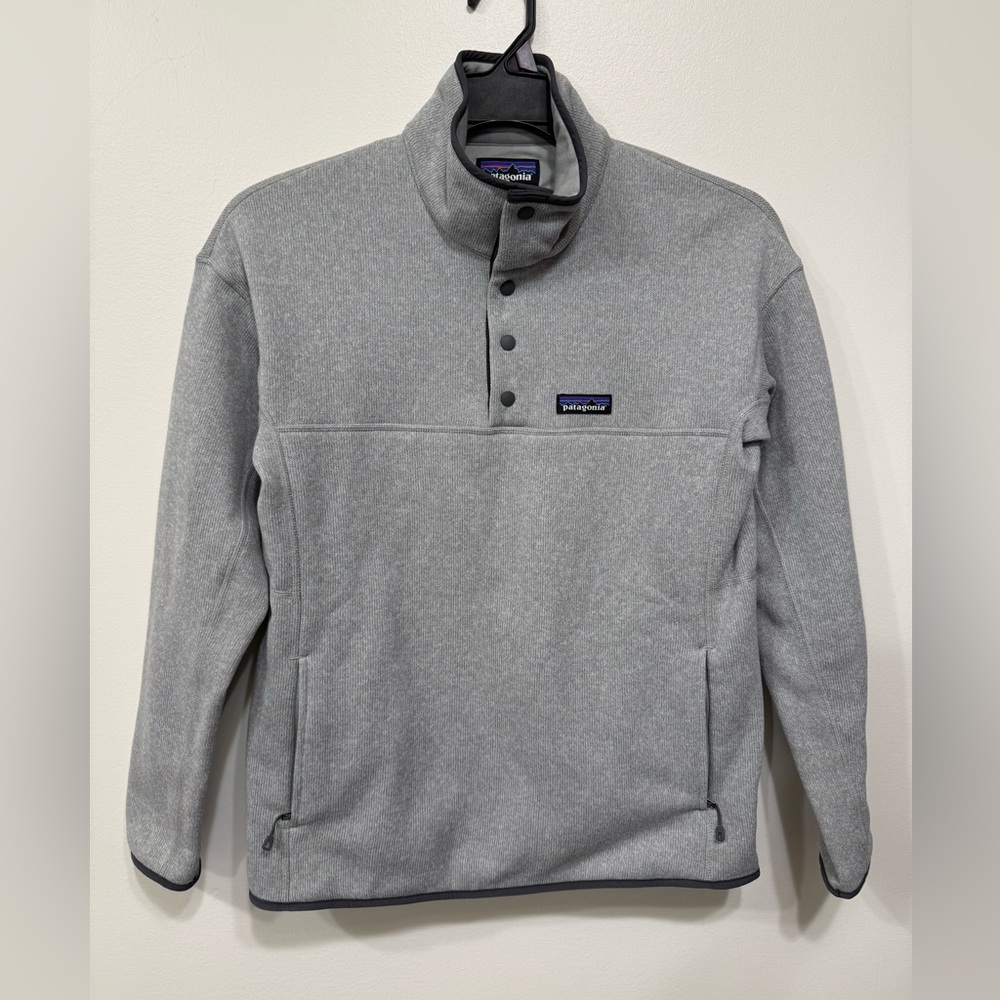 Patagonia Women’s Better Sweater Marsupial Lightweight grey Fleece pullover Sz M